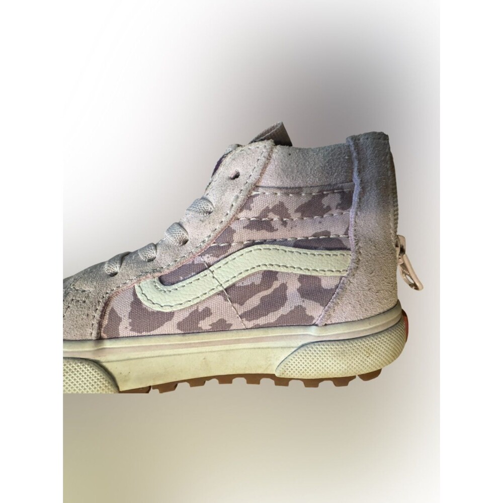 Vans Toddler Sk8-Hi Zip Up Back MTE-1 Orchid Ice Leopard - Size 8 Toddler - Picture 7 of 11